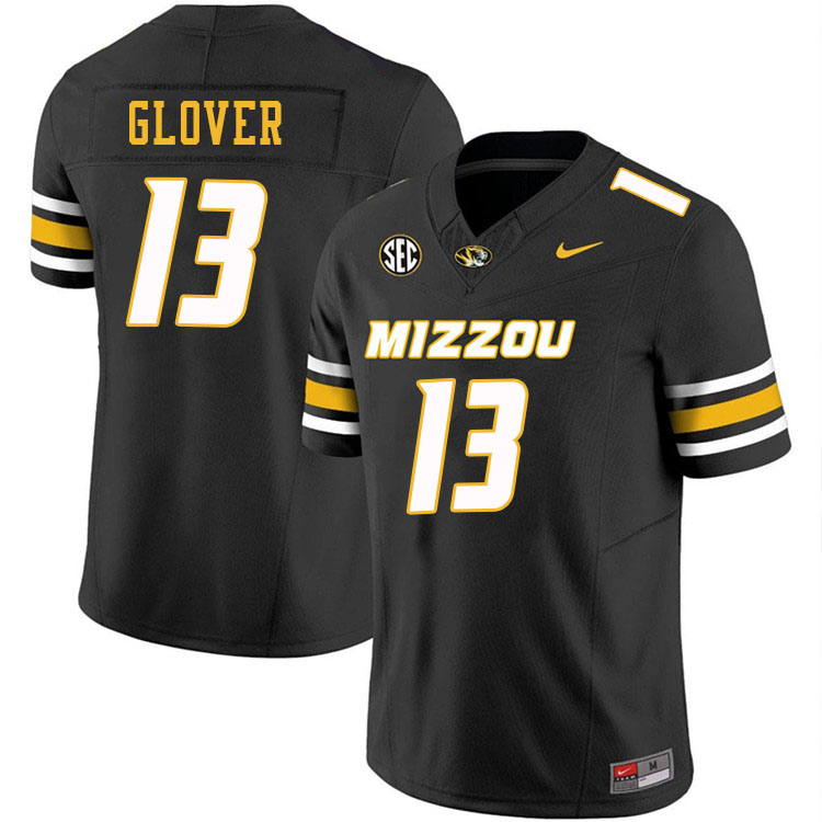 Men #13 Aidan Glover Missouri Tigers College Football Jerseys Stitched-Black